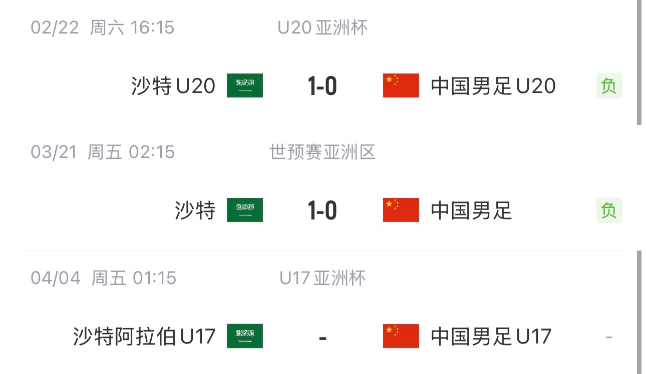 國字號三遇沙特！國少U17亞洲杯首戰(zhàn)對陣沙特，此前國足&國青均負